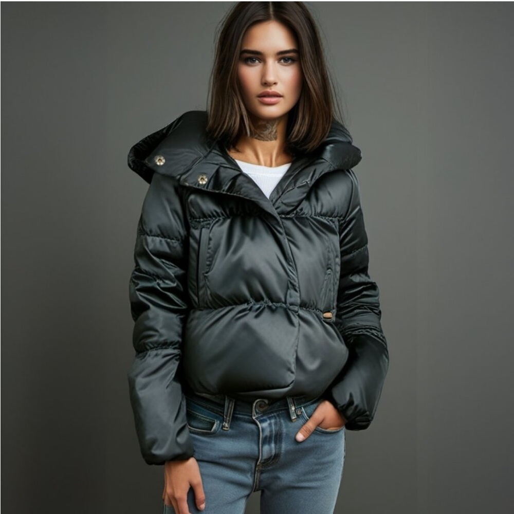 Wilfred by Aritzia Dark Gray Puffer Jacket